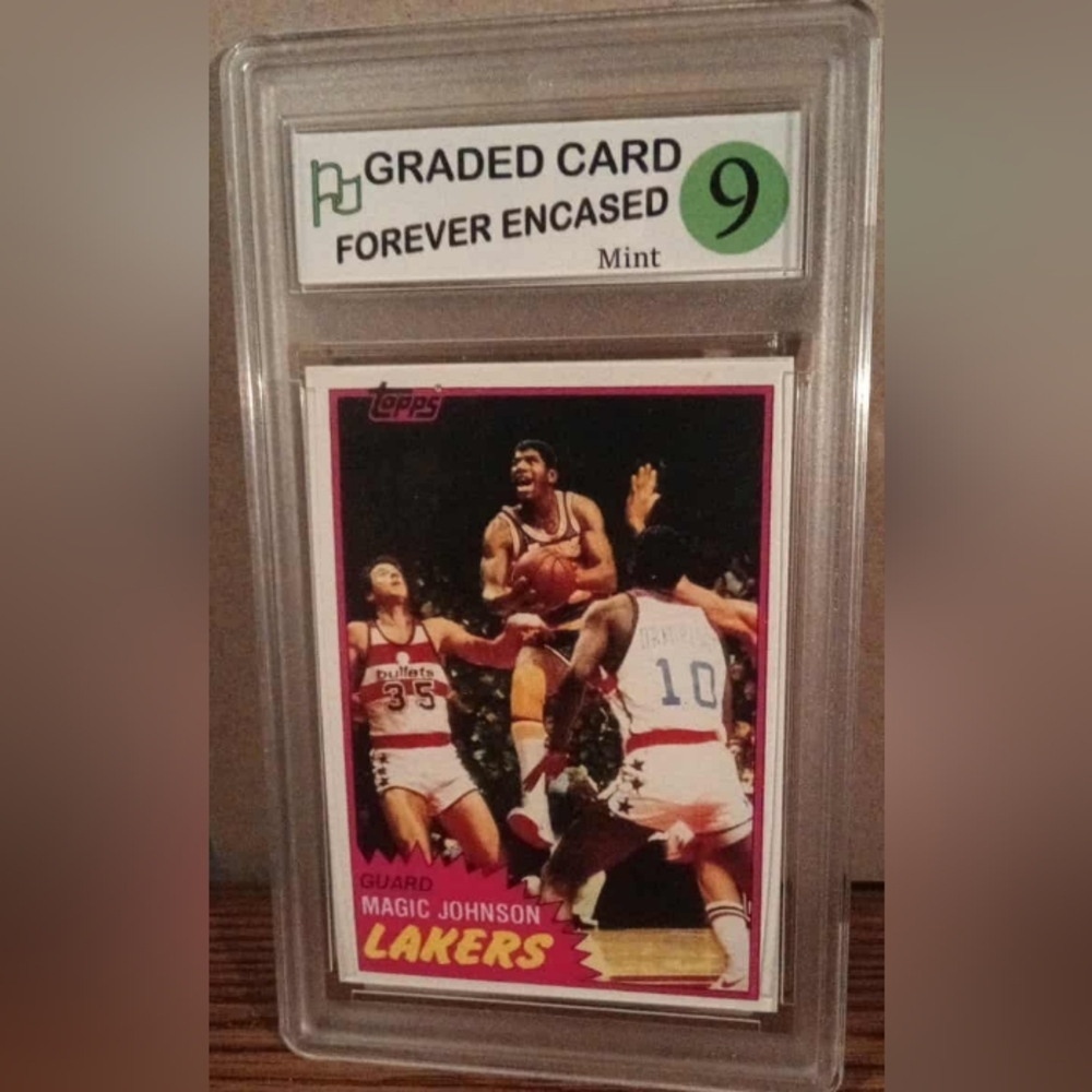1981-82 TOPPS BASKETBALL #21 MAGIC JOHNSON LAKERS EX-MT++*RP*